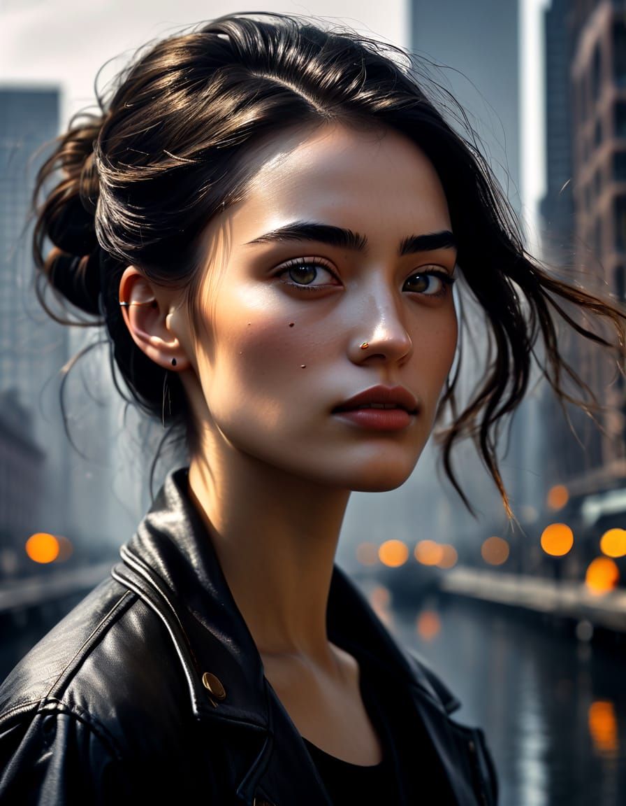 Modern Goddess in Cyberpunk Chic