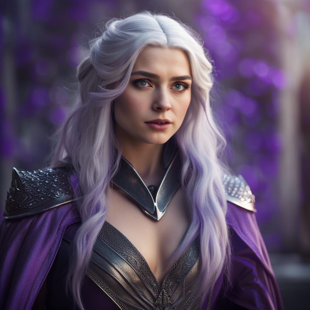 Portrait of a Valyrian Girl with Silver Hair