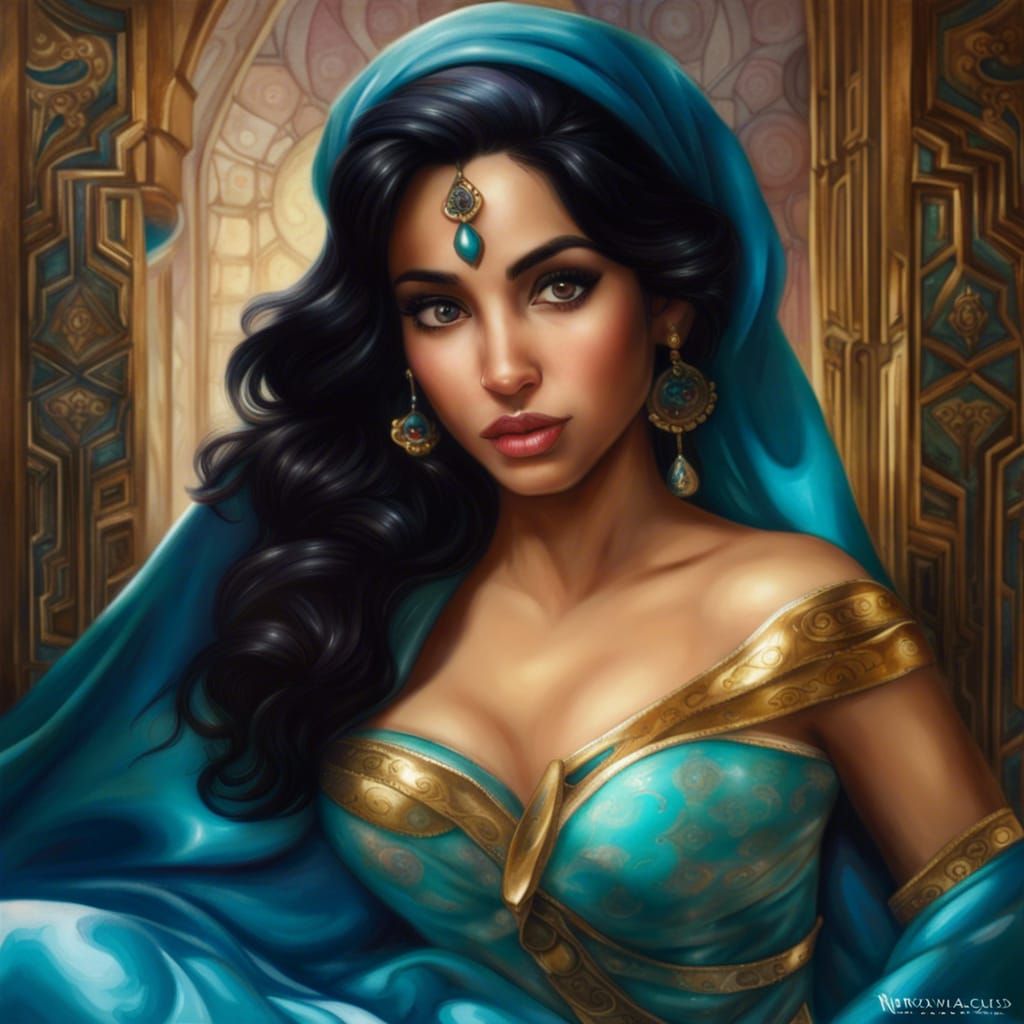 Hyperrealistic Risqué Princess Jasmine