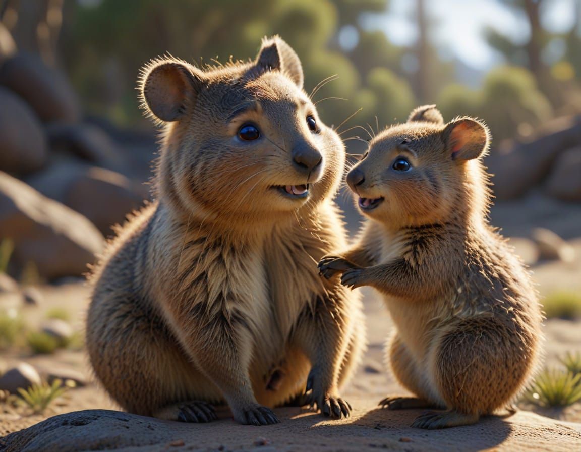 Motherly Love in Whimsical Wonderland