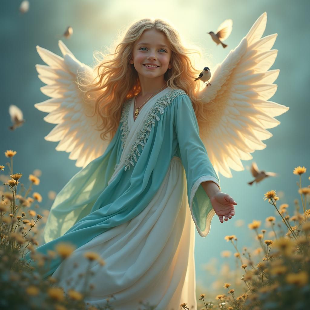 Radiant Angel Ariel in a Natural Setting