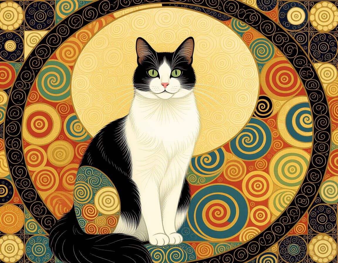Celestial Cats in Nouveau Imperial Style