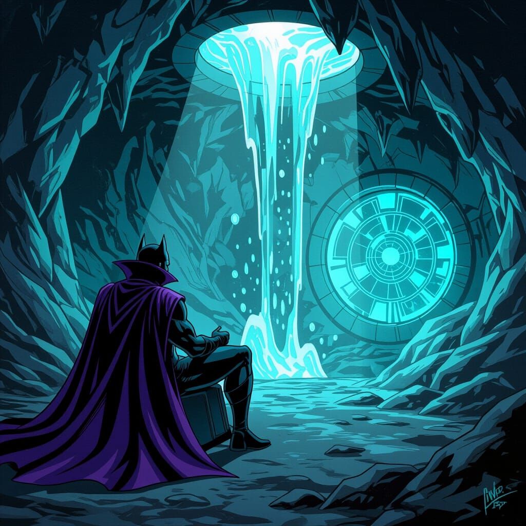 Supervillain Chills in High-Tech Cave