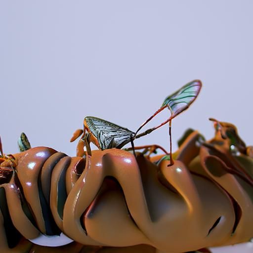 Detailed 3D Insect Mixed Media Rendering