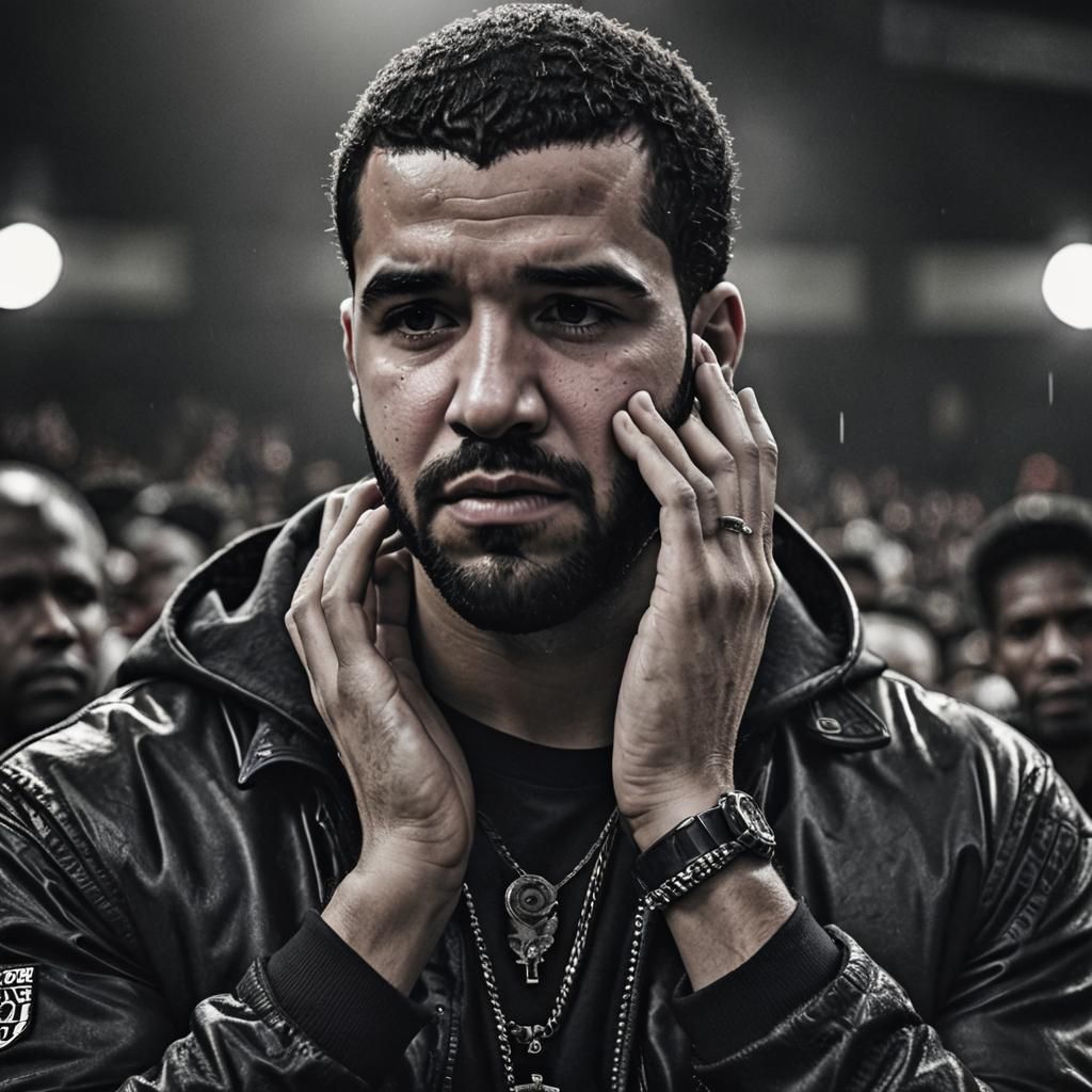 Hyperrealistic Drake Crying After Diss