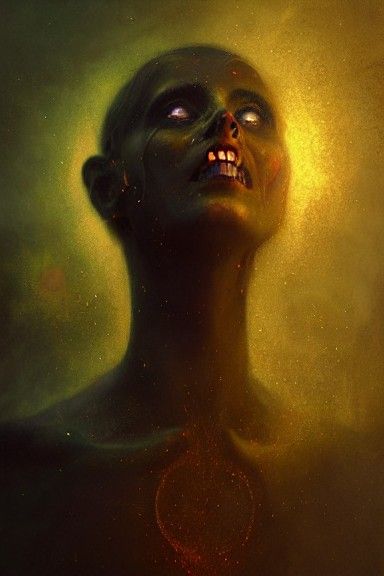 Sinister Astral Projection in Academic Oil Painting