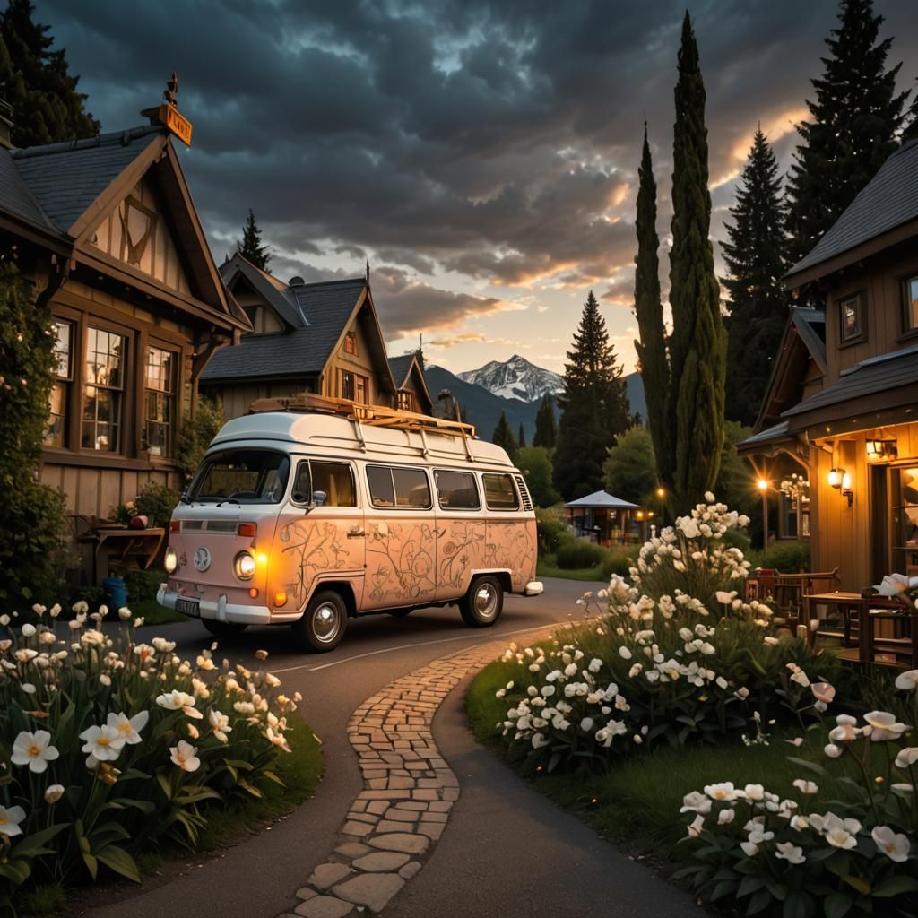 Fairytale Campervan Road Trip in Blossom