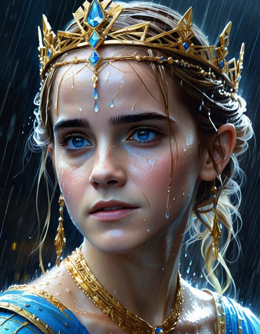 "Stunning close up Face Portrait of Emma Watson as Princess ...