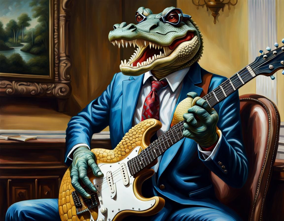 Crocodile Blues: A Photorealistic Masterpiece