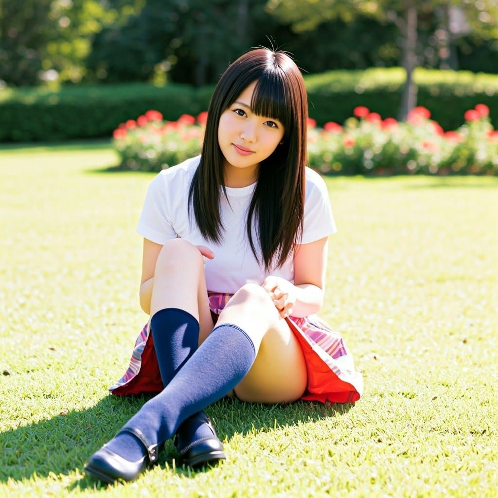 Charming Japanese Goddess in Whimsical Closeup