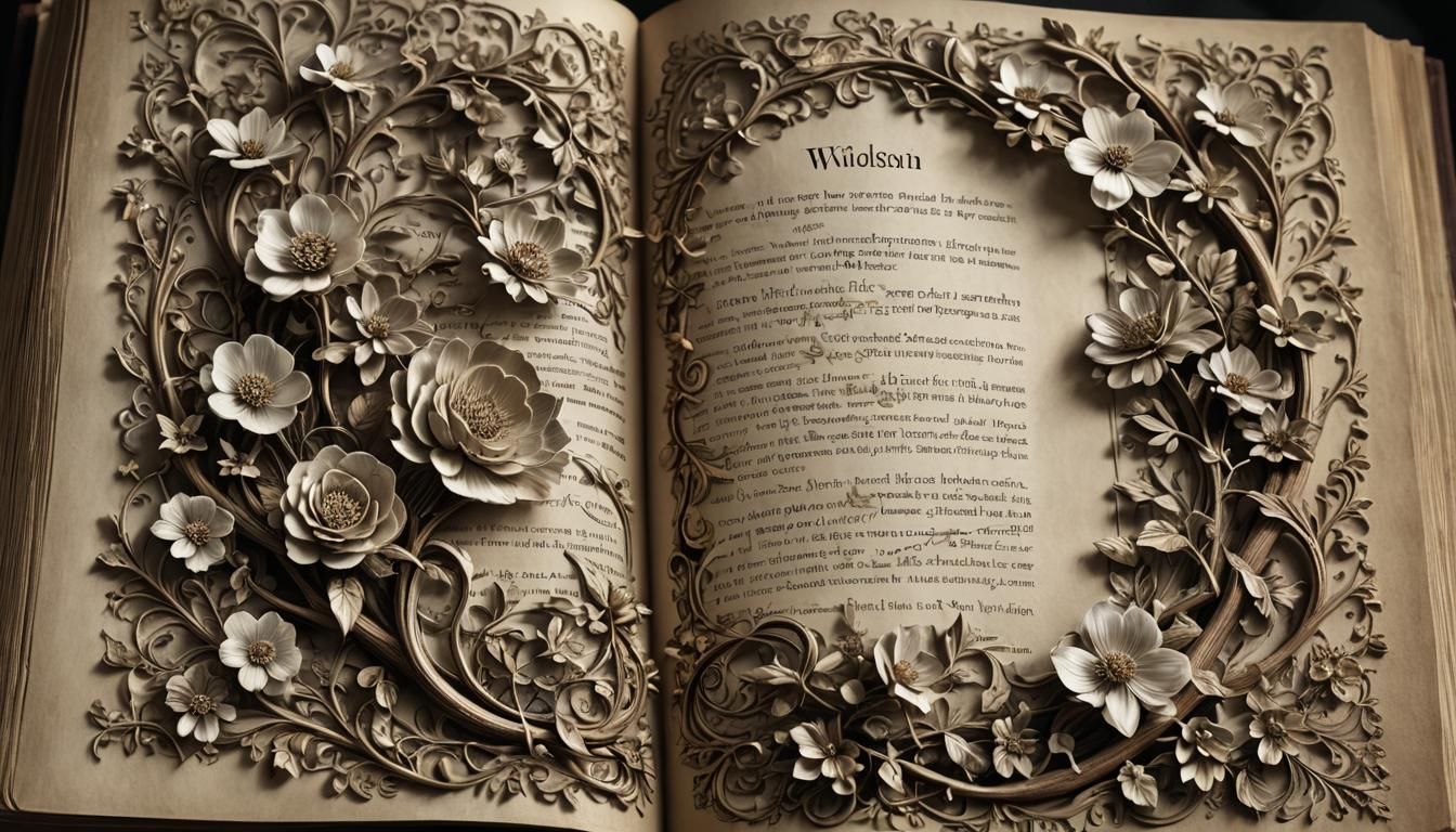 Wisdom Blooming from Book Pages: HDR Illustration