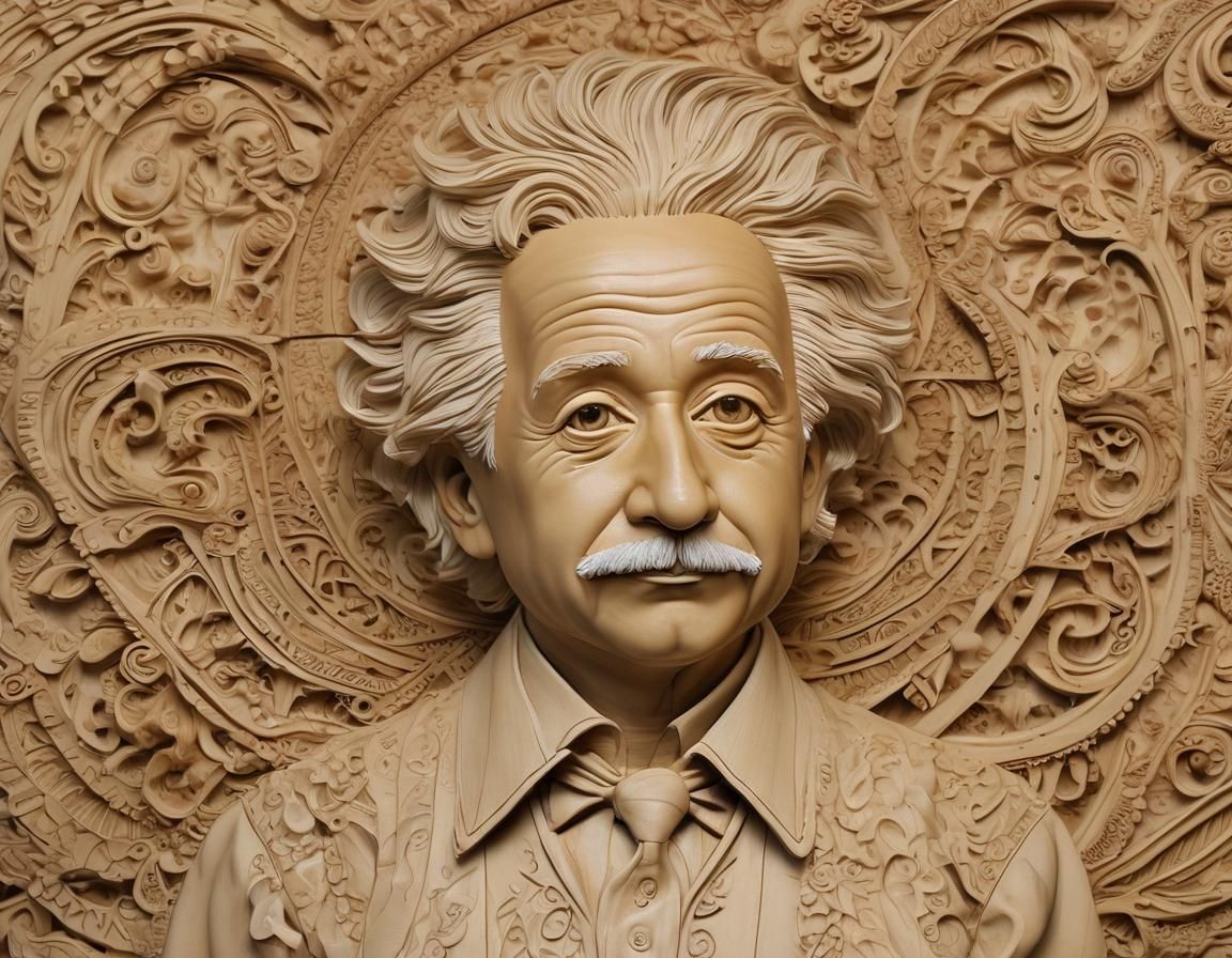 Tiny Einstein in Brocaded Lace: A Digital Rendering