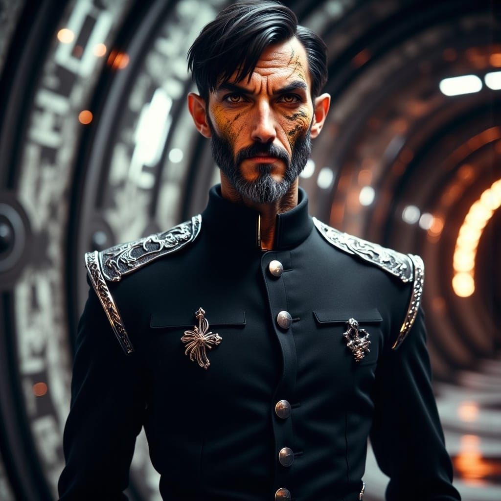 Yuan-ti Starship Captain in Morbid Style