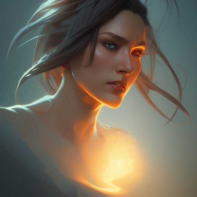 Detailed Oracle Portrait with Dynamic Lighting