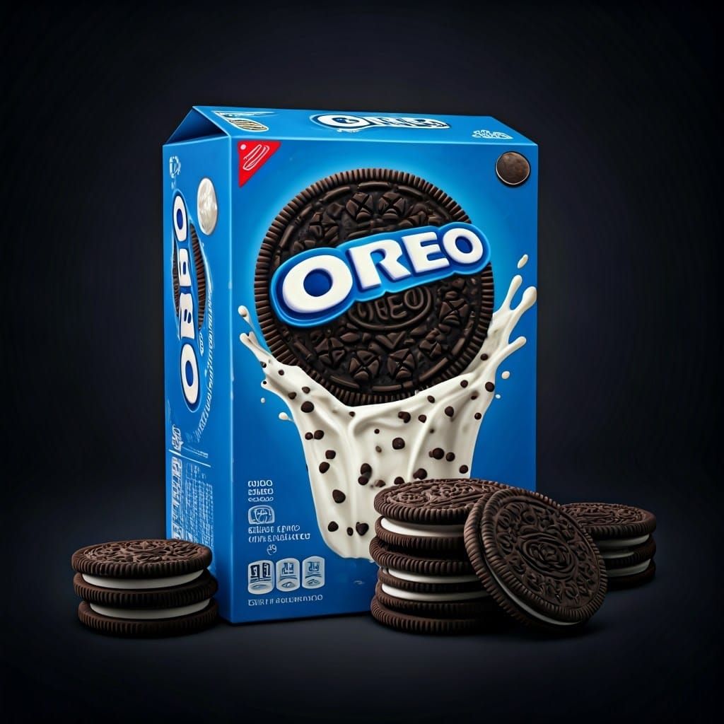 Cookies and Cream Oreo Box: Detailed Matte Painting