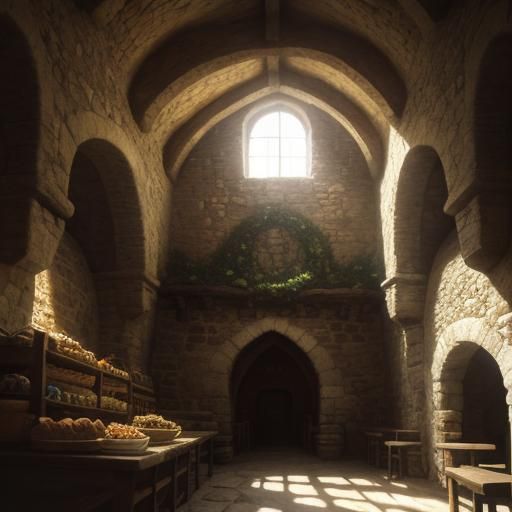 Medieval food cellar