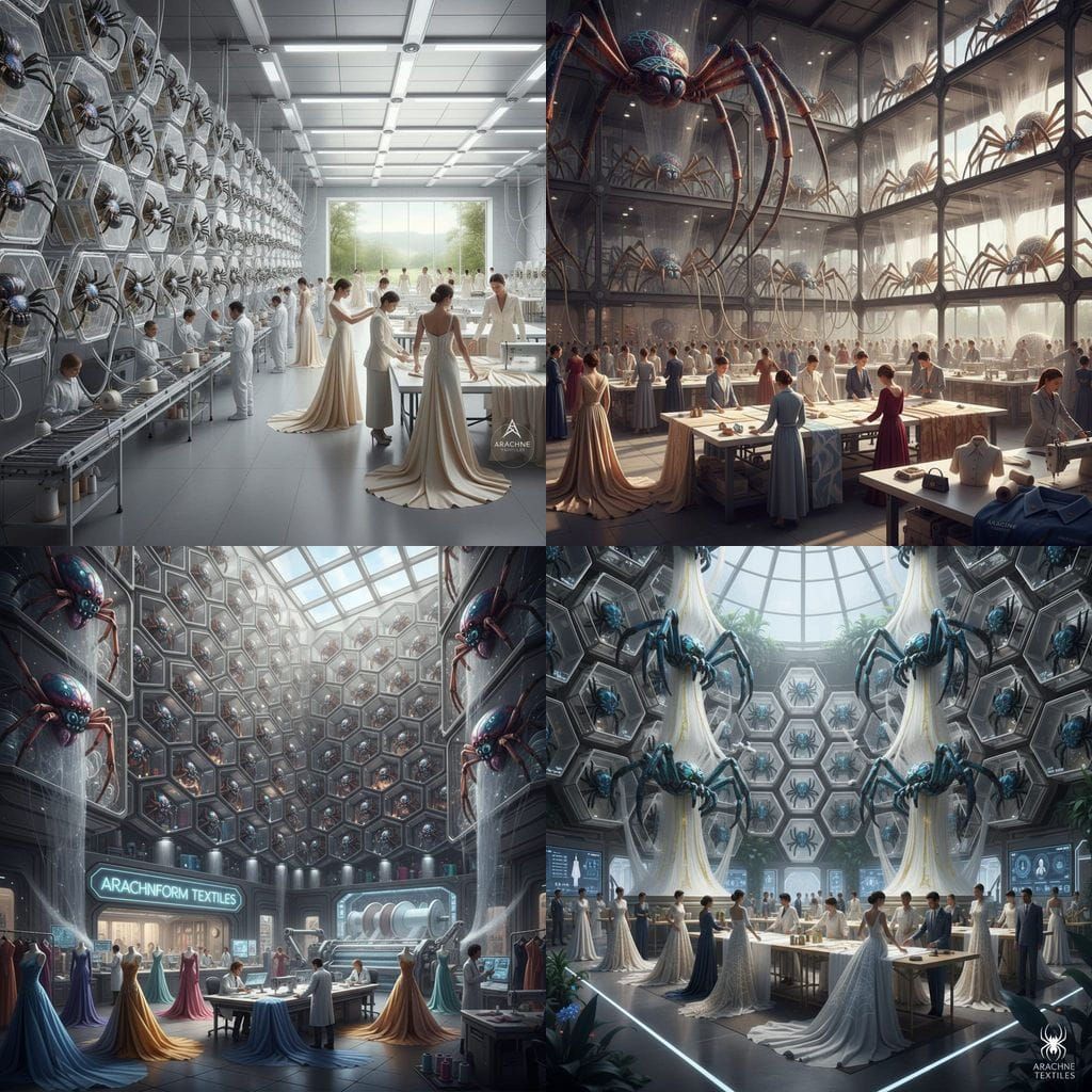 Giant Spiders Bred for Luxury Silk Clothing Production