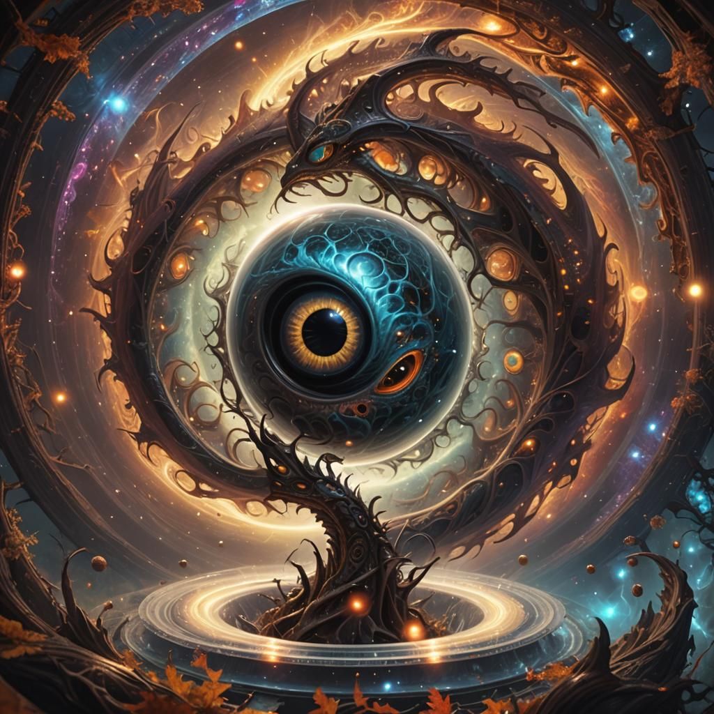 Alien Hologram Conversation in Sci-Fi Universe