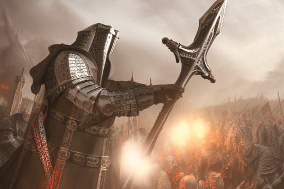 Knights Templar in a Sinister, Hyperdetailed Style