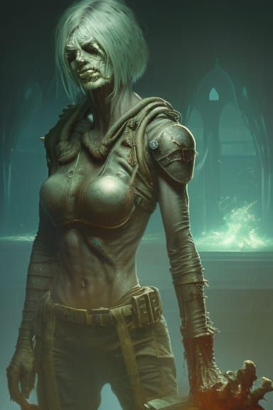 Irradiated Ghoul in Post-Apocalyptic Fallout World