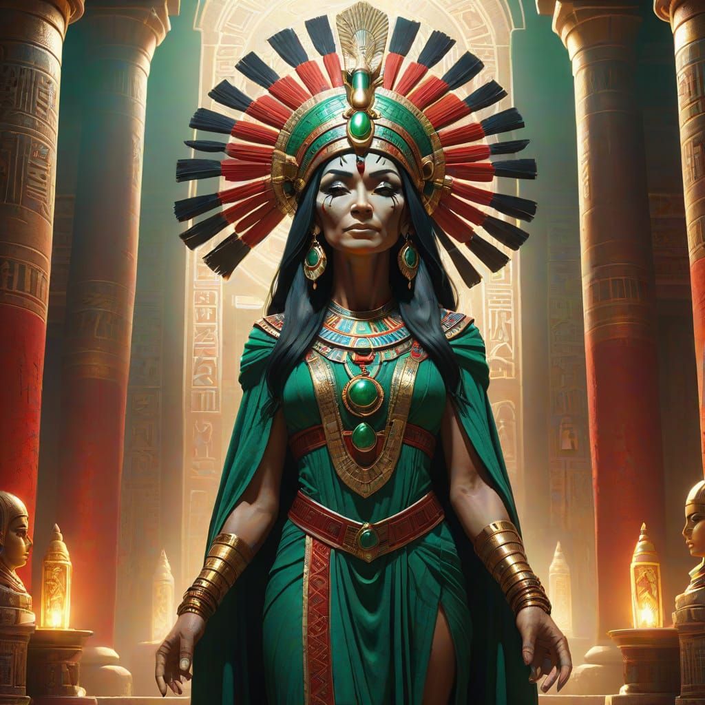 Elder Goddess of Qetesh in Ancient Egyptian Splendor
