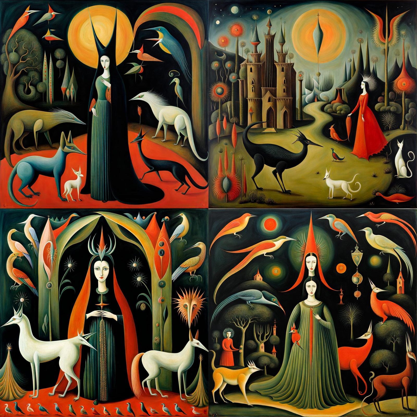 Dreamlike Surrealism in Leonora Carrington Style