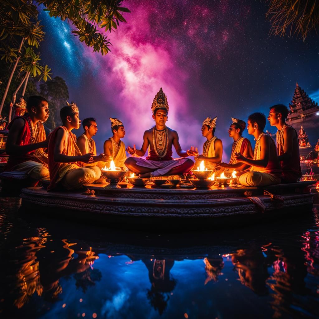 Balinese Man's Holi Ritual Summons Archangels