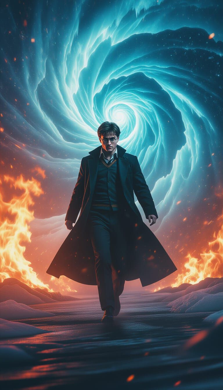 Harry Potter in a Cyberpunk Storm