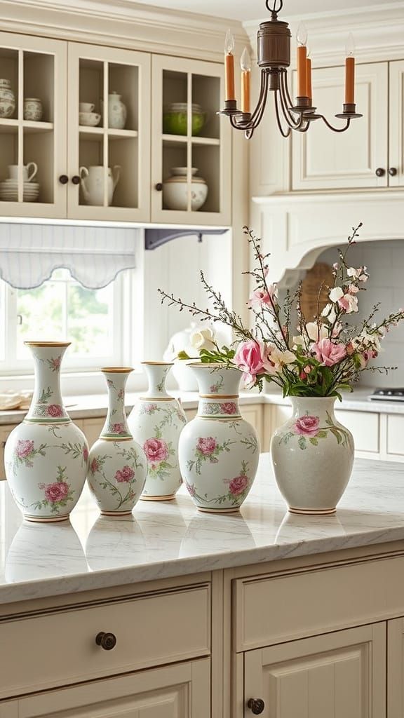 Vases in Kitchen, Watercolor Style