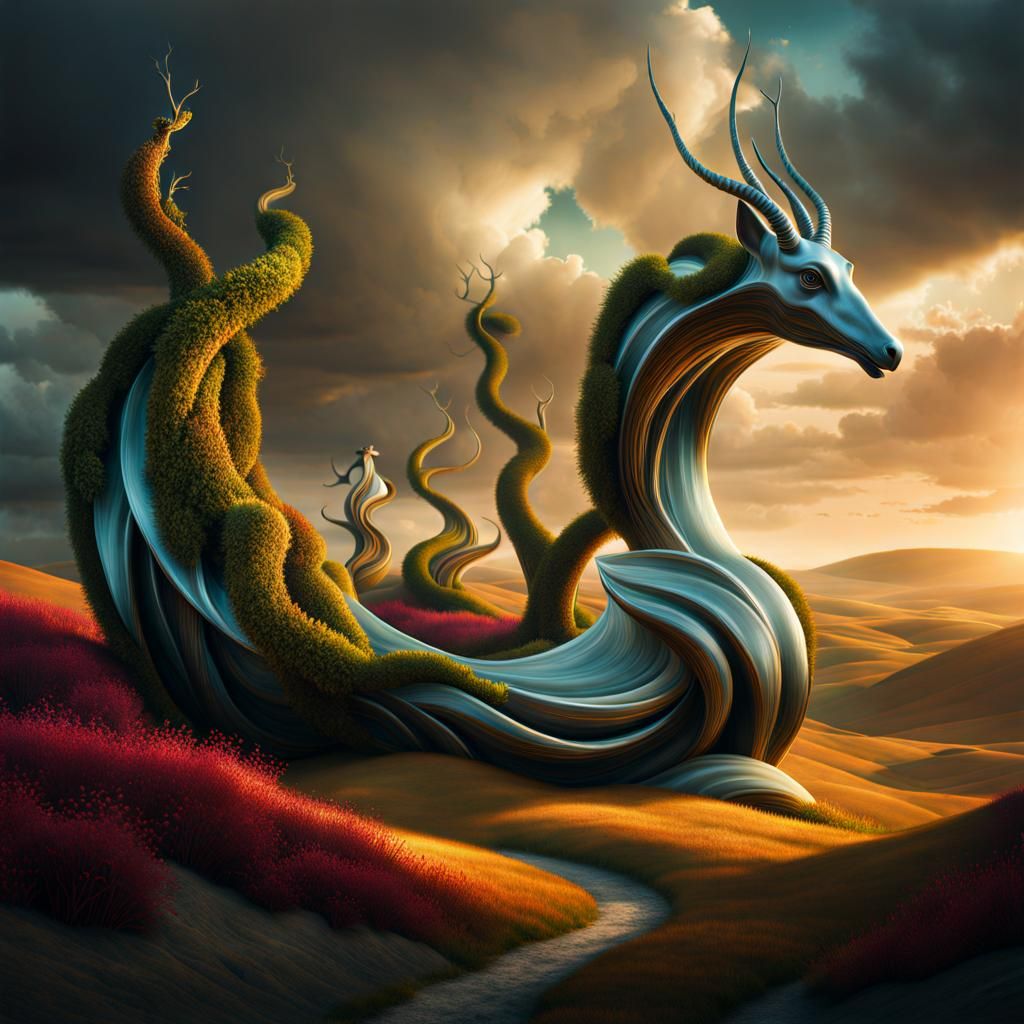 Surreal Four Seasons Still Life in Twisted Reality