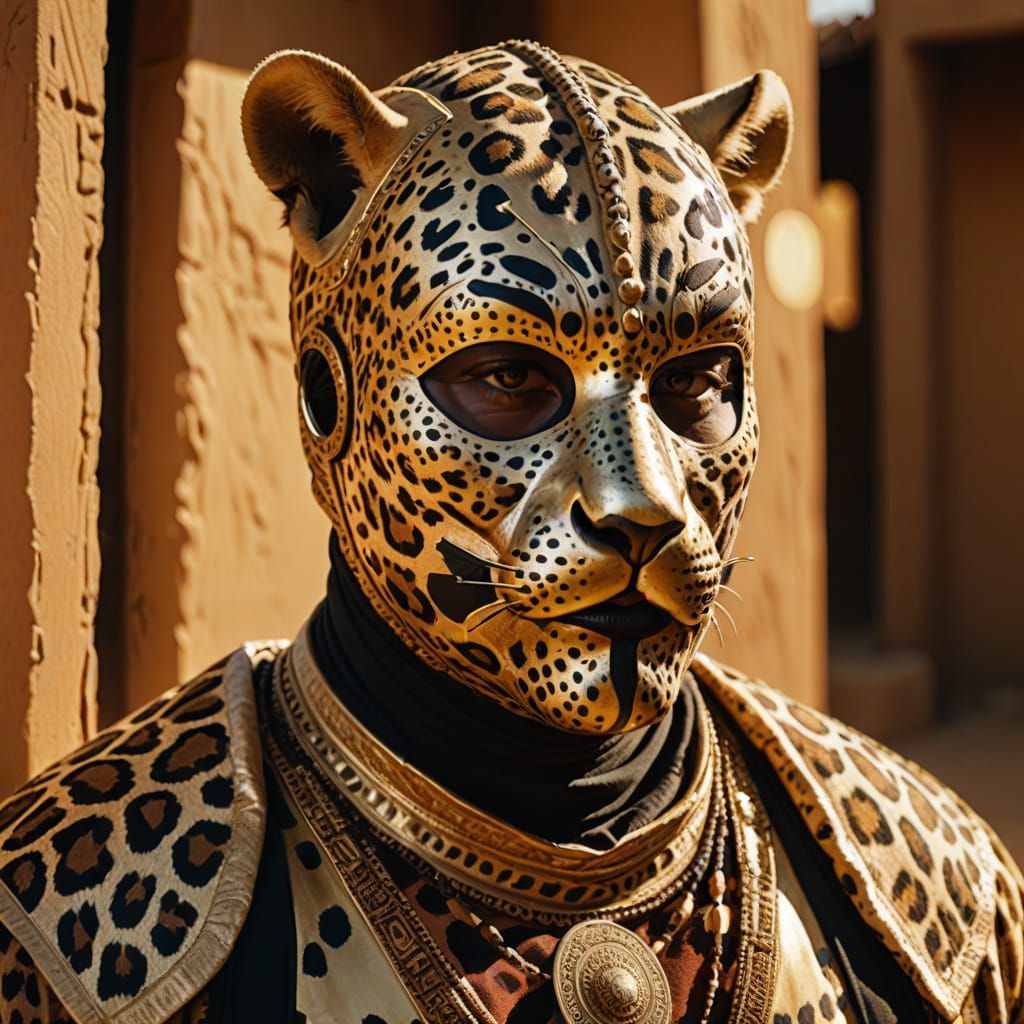 Leopard Costume Portrait in Hyperrealistic Oil Painting Styl...