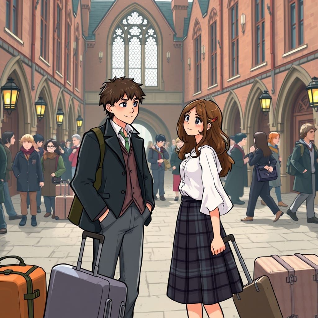 Viktor's Heartwarming Farewell to Hermione at Hogwarts