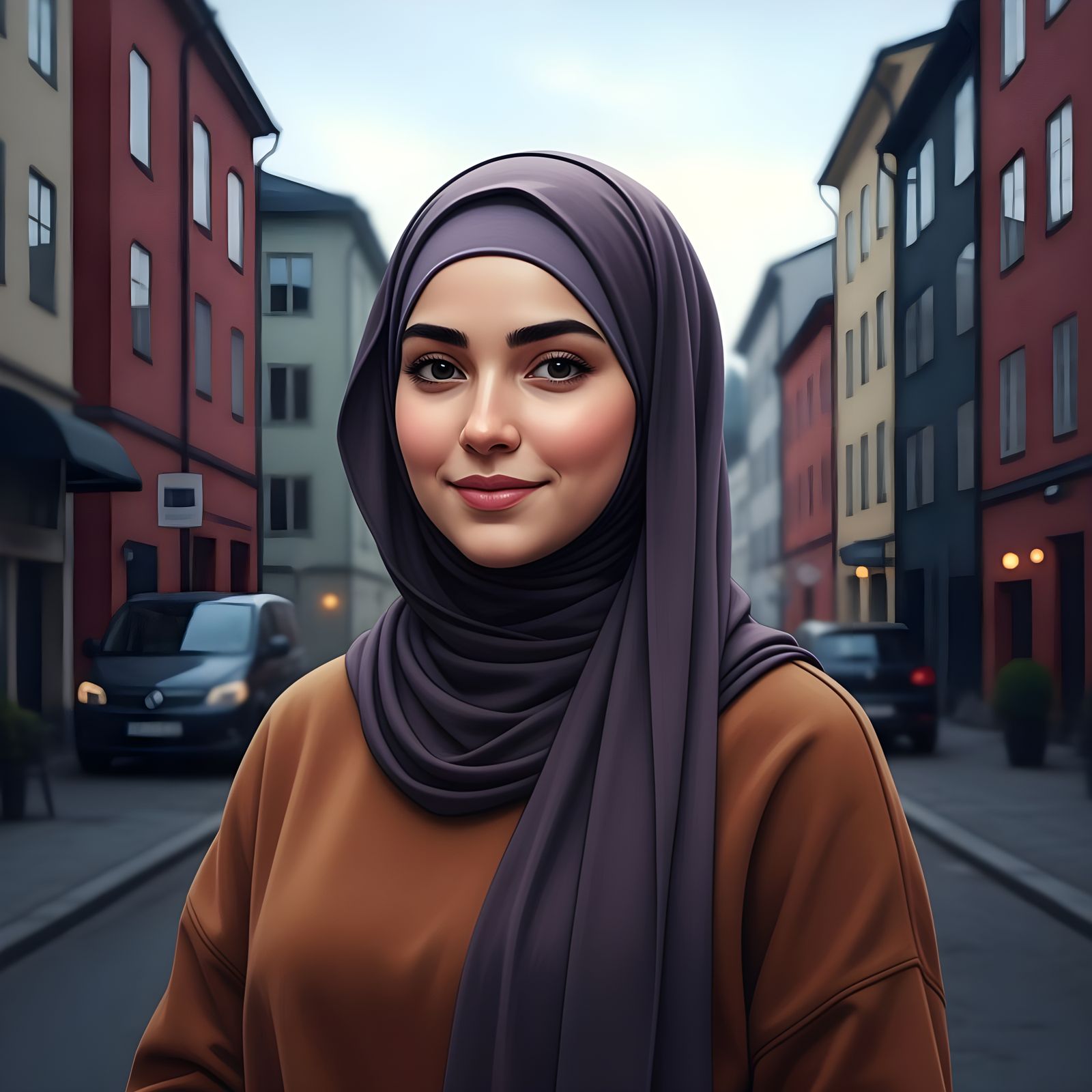 Beautiful Swedish Hijabi Portrait in Fantasy Style