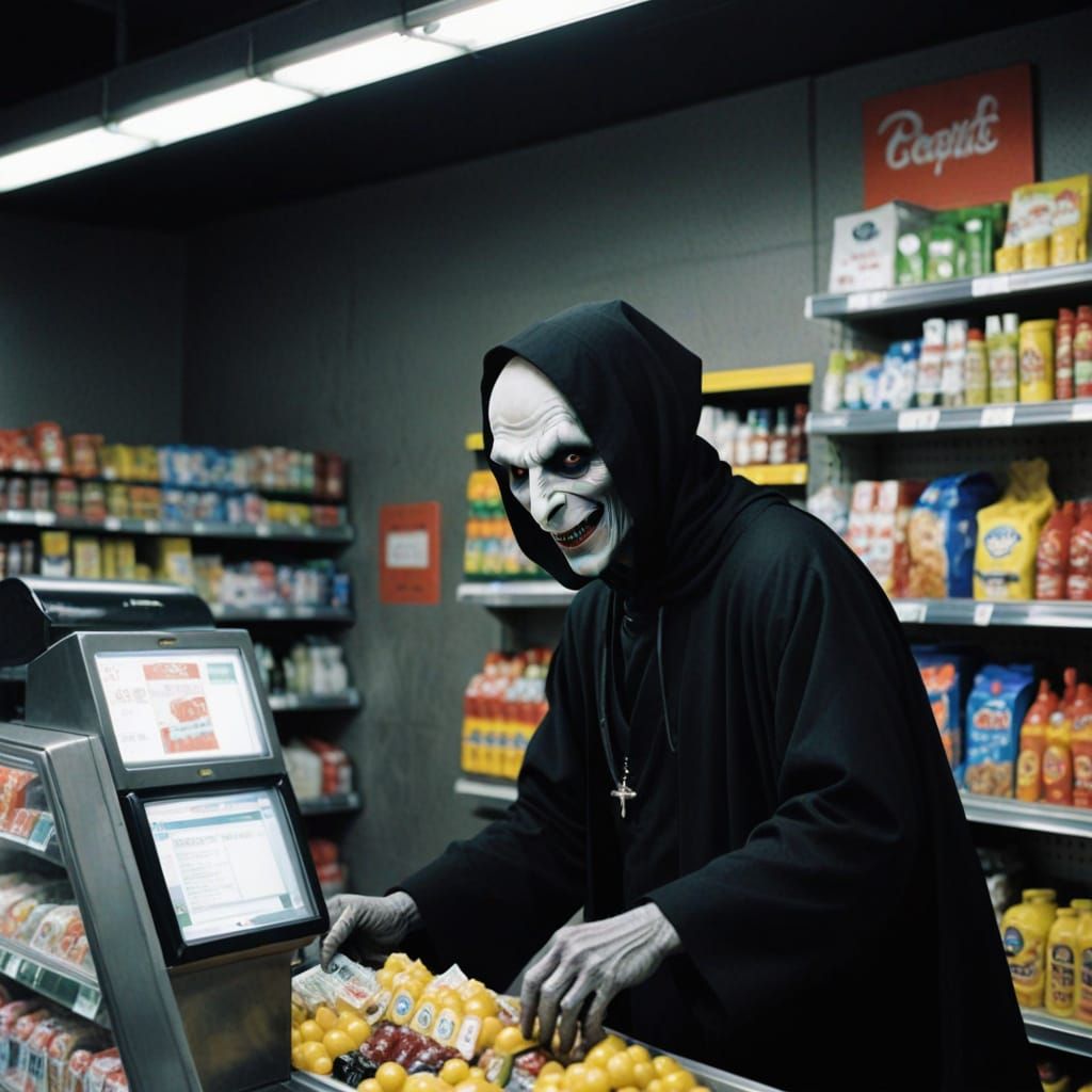 Nosferatu Convenience Store Clerk Smiles