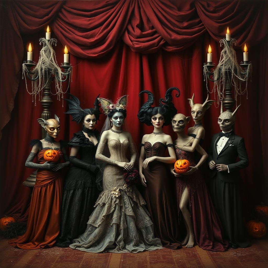 Victorian Monsters Prom Photo in Gothic Style