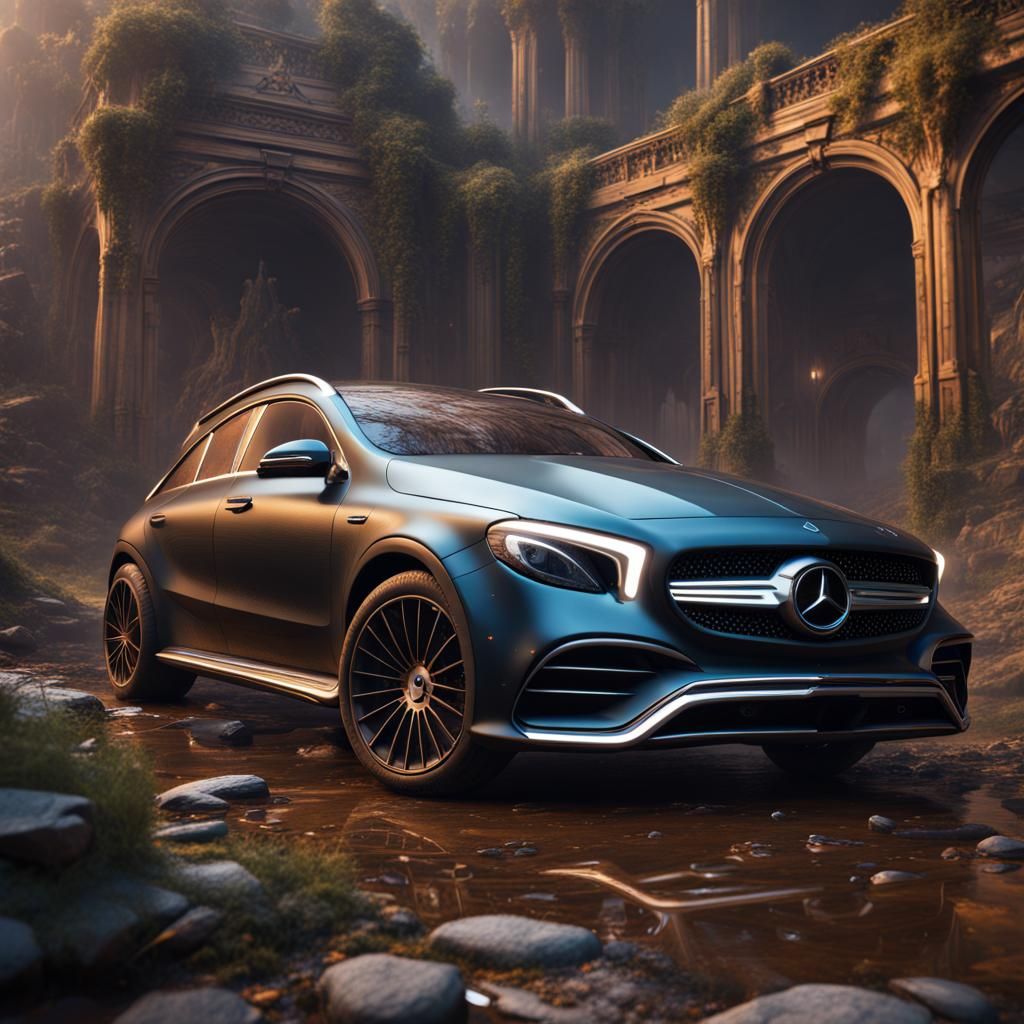 Detailed Mercedes Matte Painting in Fantasy Style