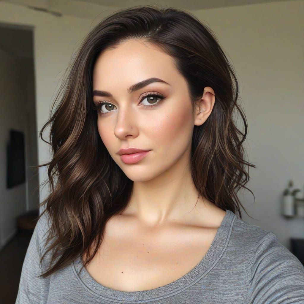 Hyperrealistic Portrait of a Latina Woman