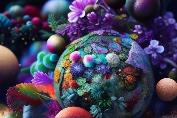 Abundance: Intricate Mixed Media Collage Illustration