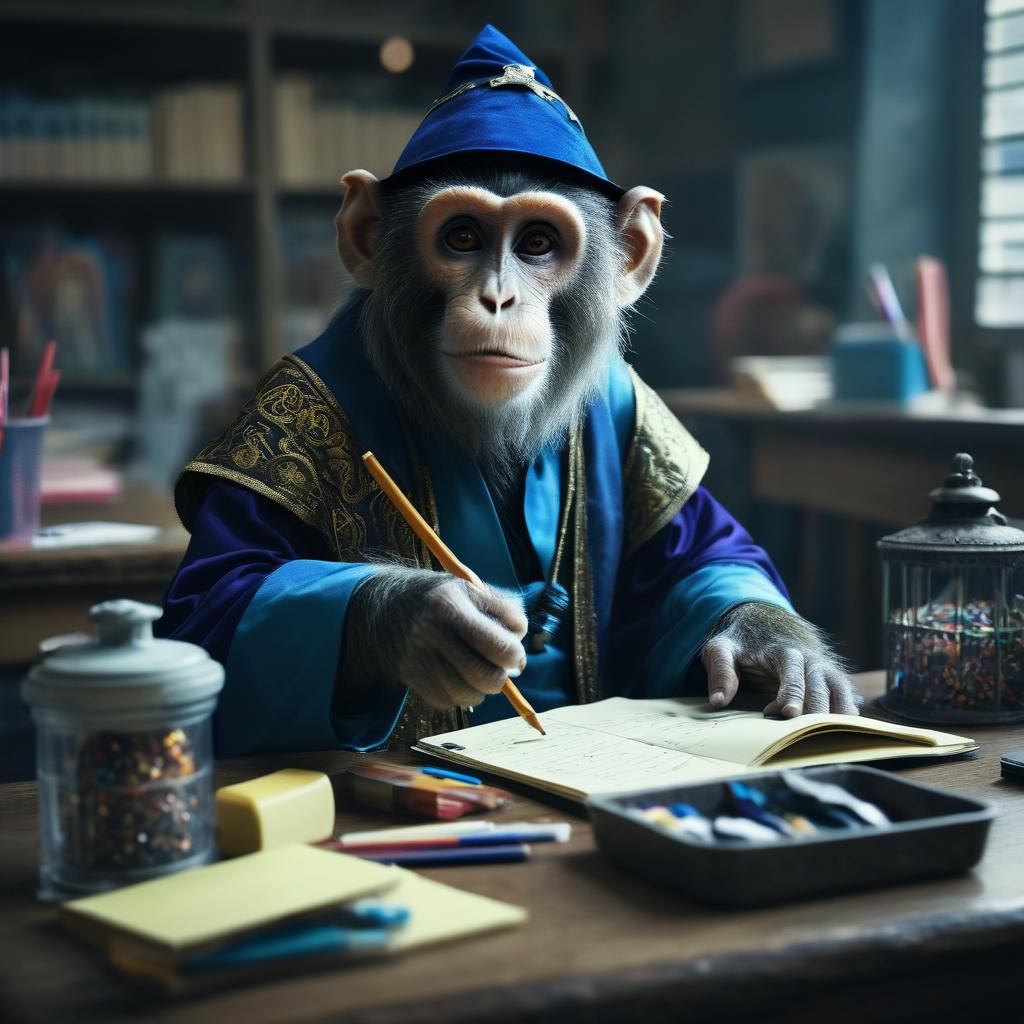 Young wizard Abu at school