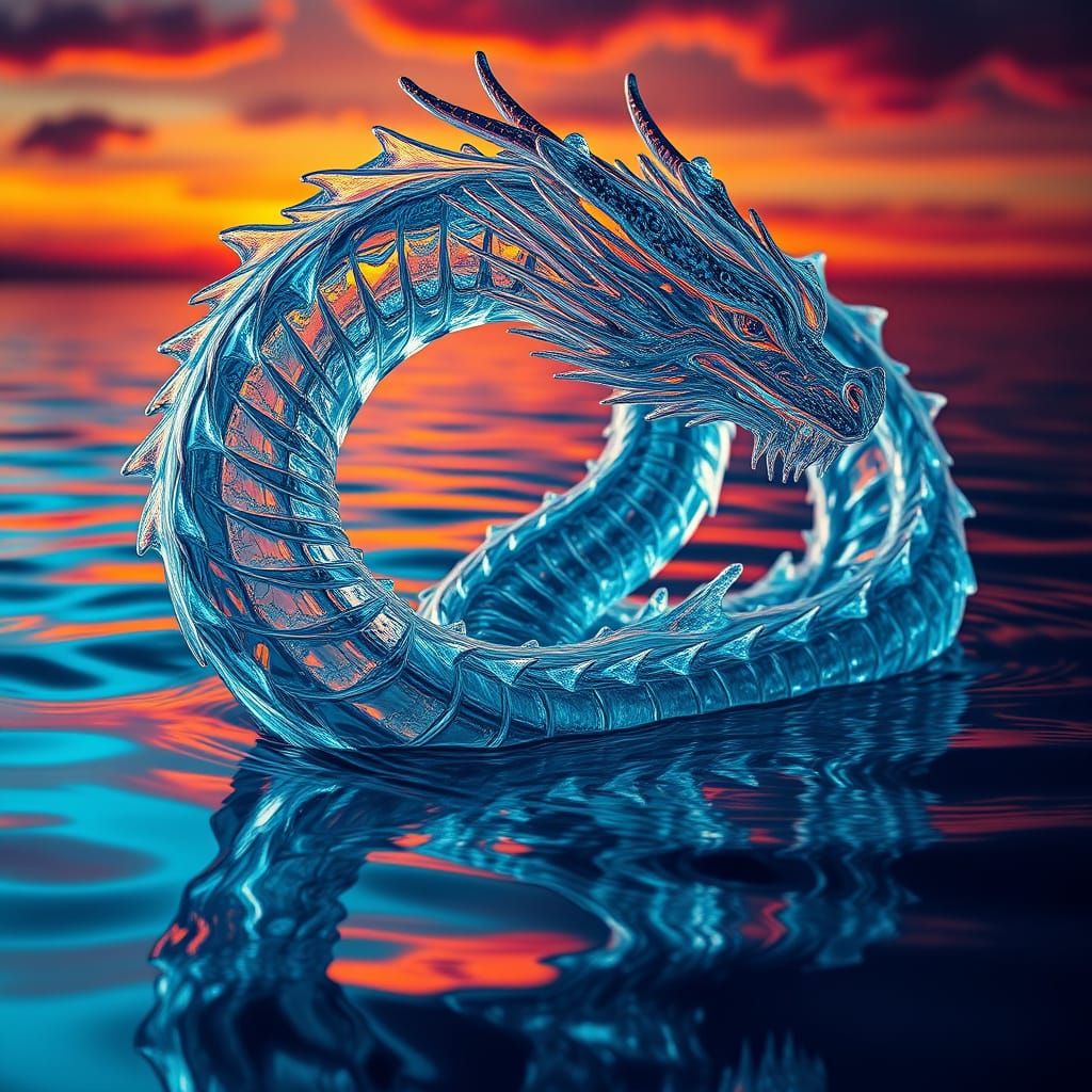 Liquid Dragon Majestic Water Sculpture