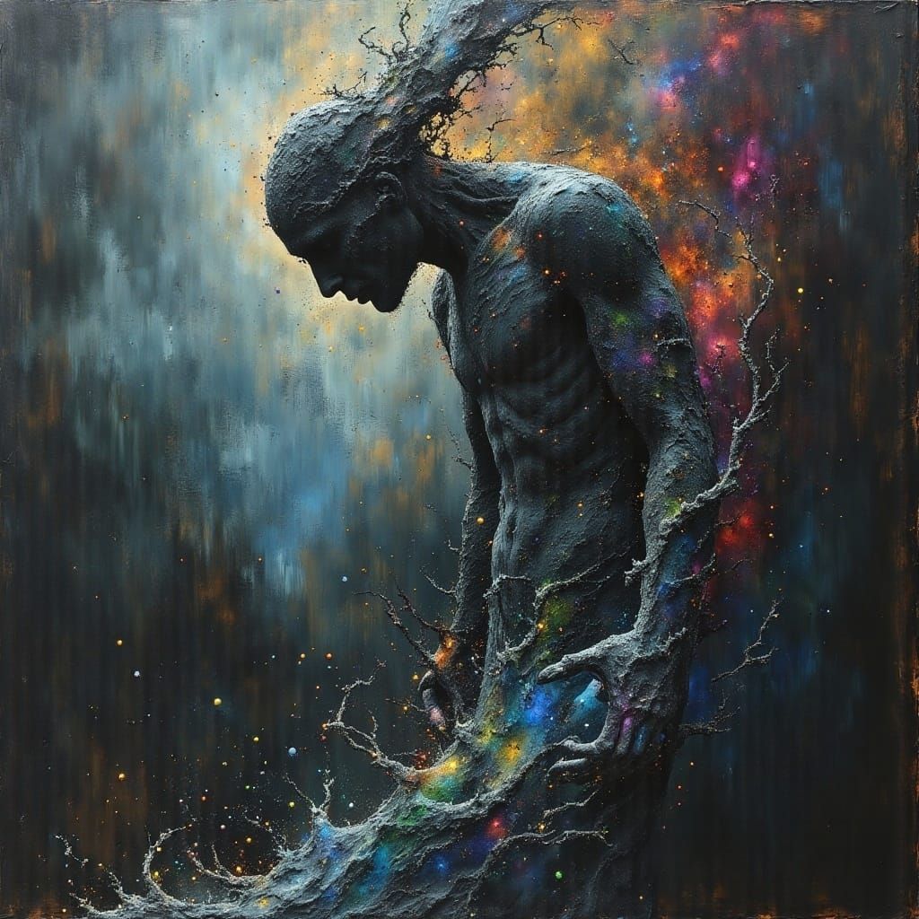 Dark Oil Painting of Regal Majesty