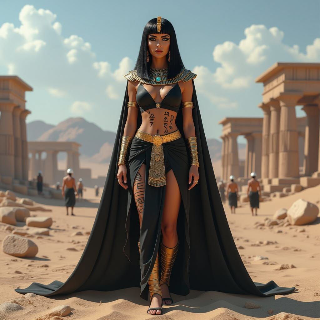 Cleopatra in Ancient Egypt Style
