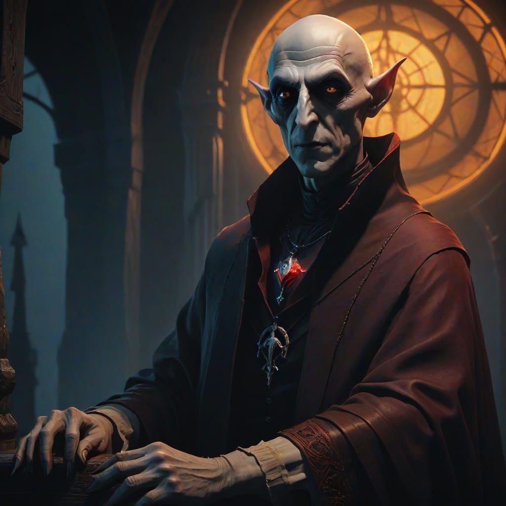 Nosferatu Portrait in Dark Fantasy Style