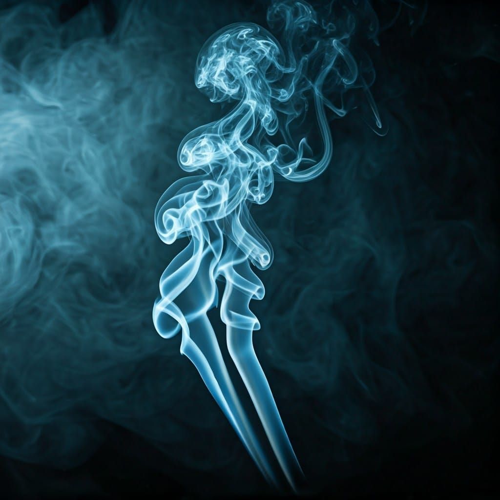 Ethereal Smoke Ghost in Gothic Landscape