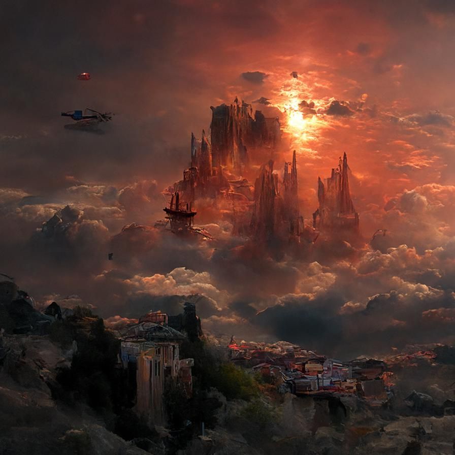 Ethereal Roman City Floating Dreamscape