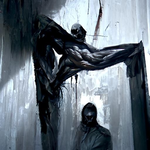 Menacing Figures Emerge: A Sinister and Scary Painting
