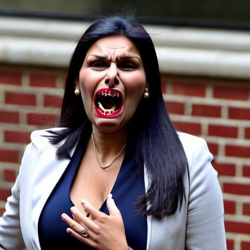 Screaming Mouth with Sharp Teeth Close-Up