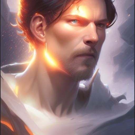 Kaladin Stormblessed Portrait in Digital Art Style