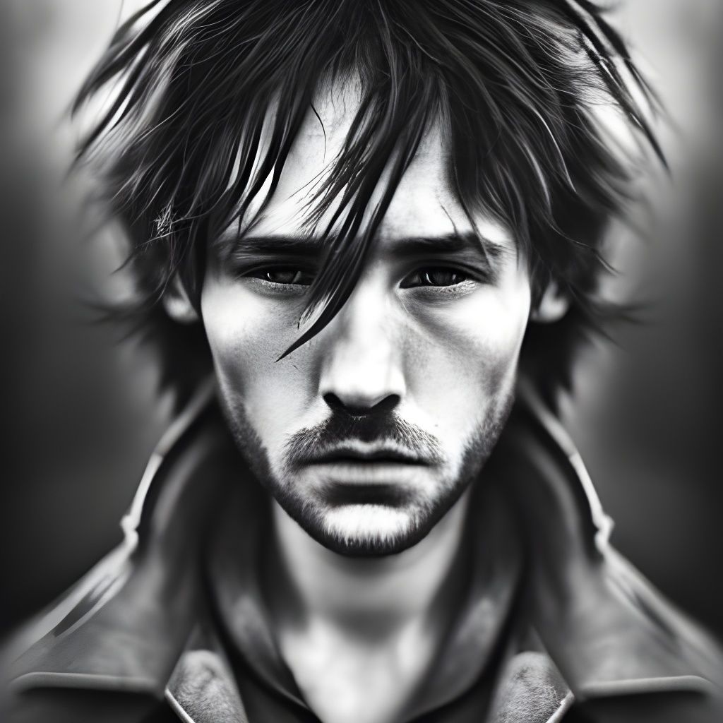 Squall Leonhart Portrait in Hyperrealistic Style