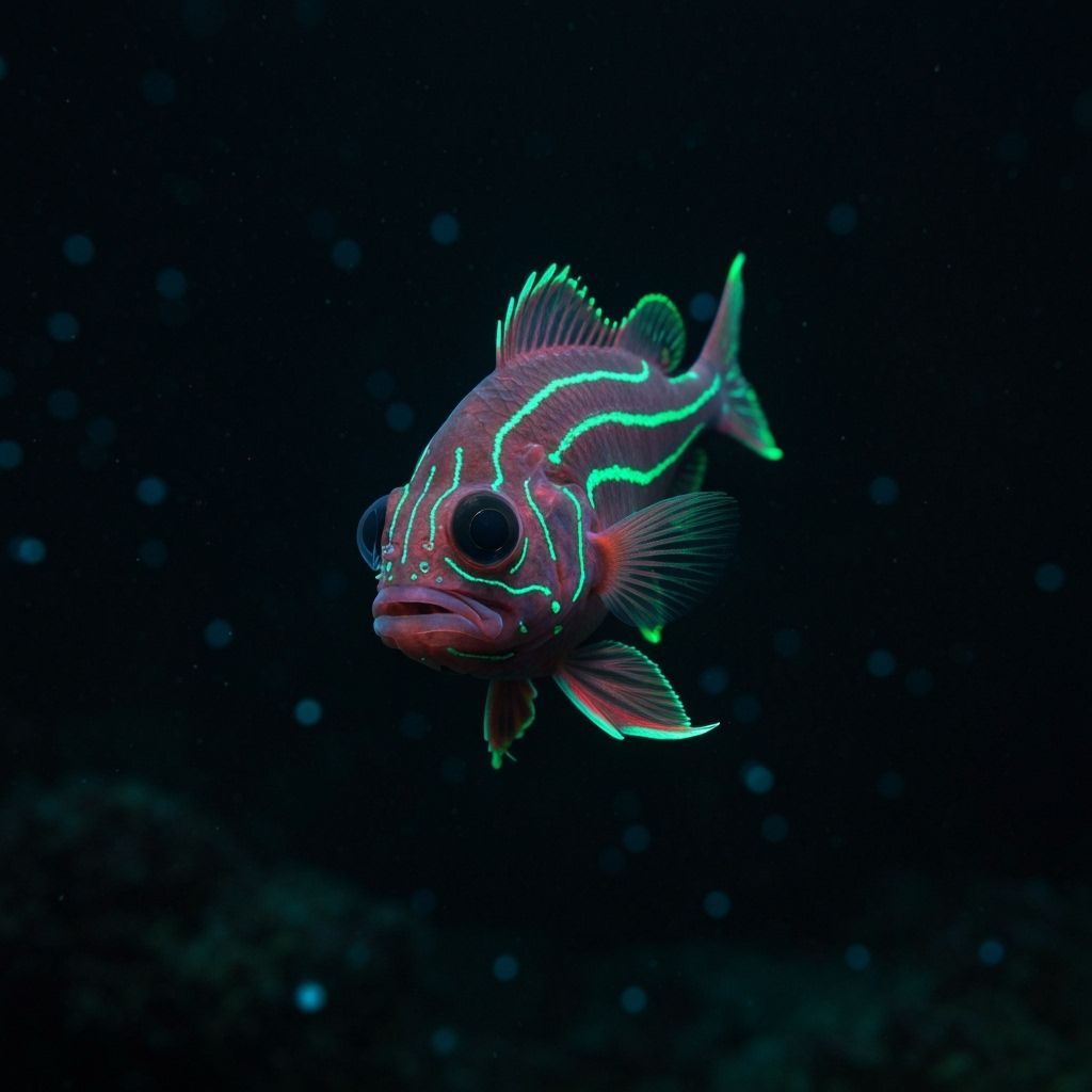 Fluorescent Deep-Sea Fish in the Abyss